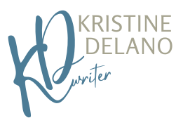 Kristen Delano logo in blue and gold